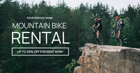 Plantilla de diseño de Alquiler de bicicletas de montaña para Extremal Tours Facebook AD 