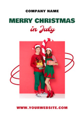 Celebrating Christmas in July with Cute Young Couple