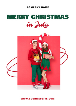  Celebrating Christmas in July Flyer A6 Design Template