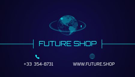 Future Store Advertisement Business Card US Design Template