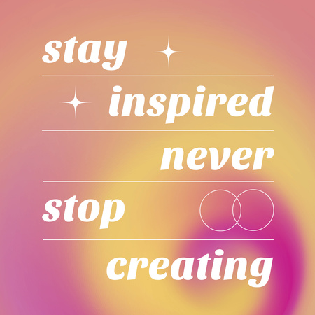 Motivational Inspiration Quote on Gradient Instagram tervezősablon