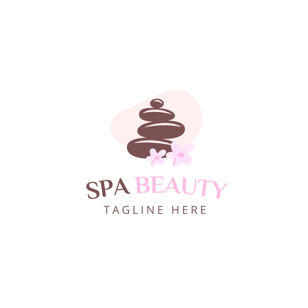 Spa and Beauty Advertisement Logo Šablona návrhu