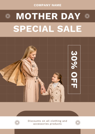 Mother's Day Special Sale Ad Poster Design Template
