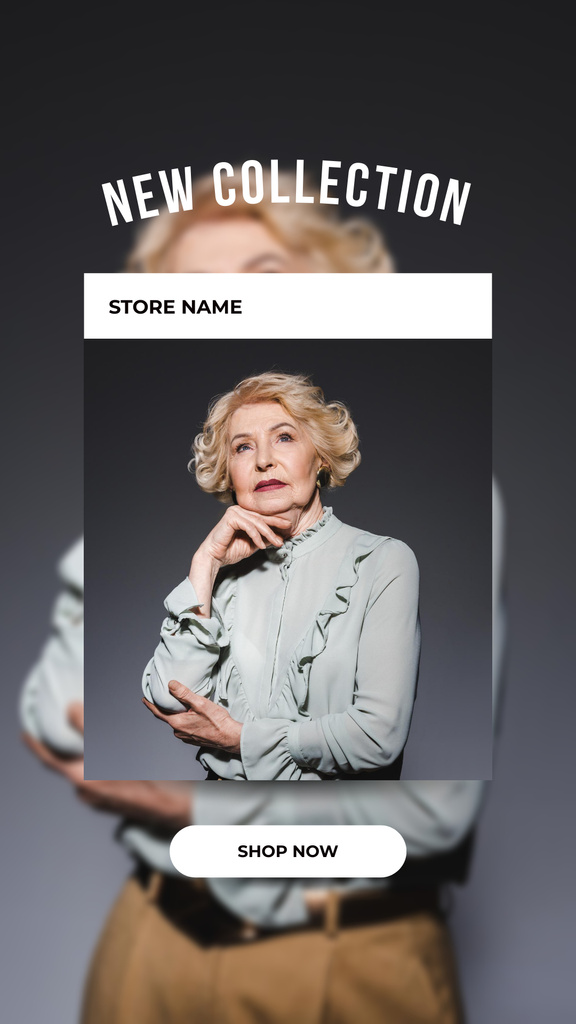 Modèle de visuel Ad of New Fashion Collection For Seniors - Instagram Story