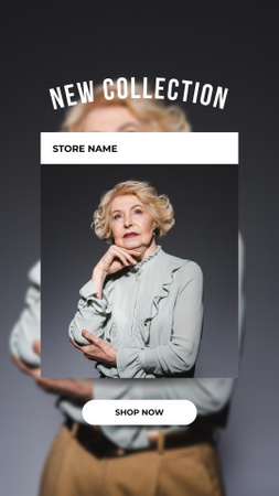 Ad of New Fashion Collection For Seniors Instagram Story Design Template