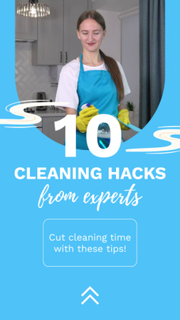 Quick Tips And Tricks For Home Cleaning Instagram Video Story Design Template