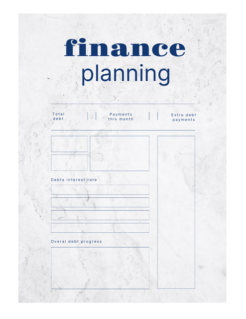 Financial Budget Plan Notepad 8.5x11in Design Template