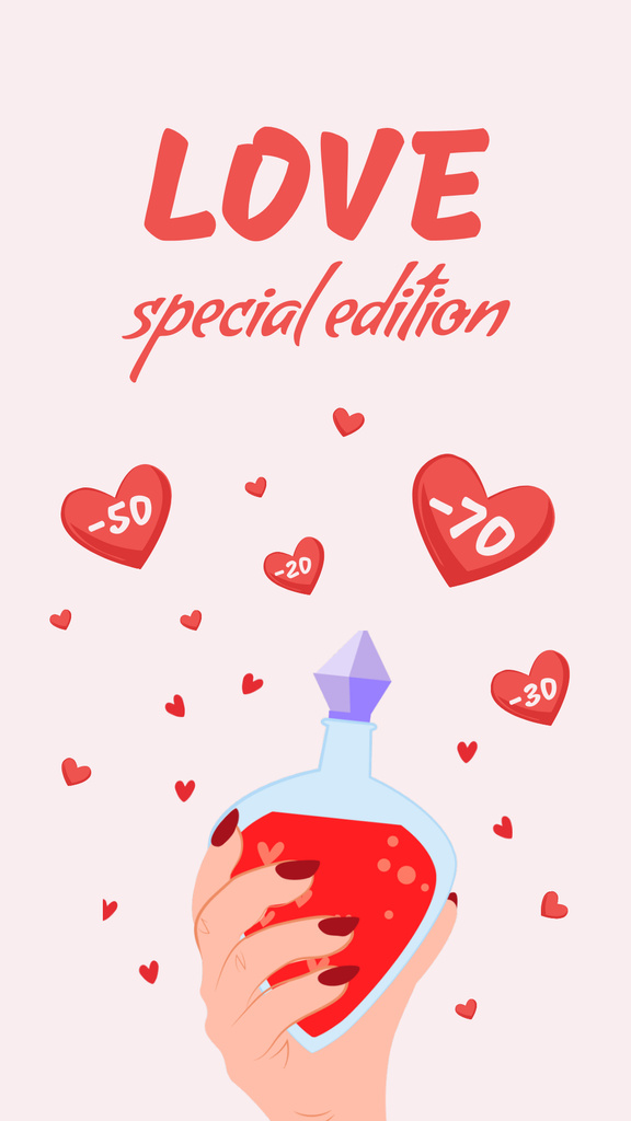 Modèle de visuel Perfume Ad on Valentine's Day - Instagram Story