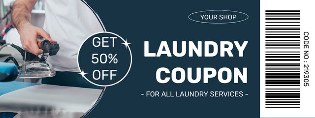 Discount Voucher for Laundry Service Coupon Šablona návrhu