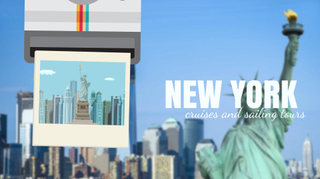 Platilla de diseño Tour Invitation with New York City Full HD video