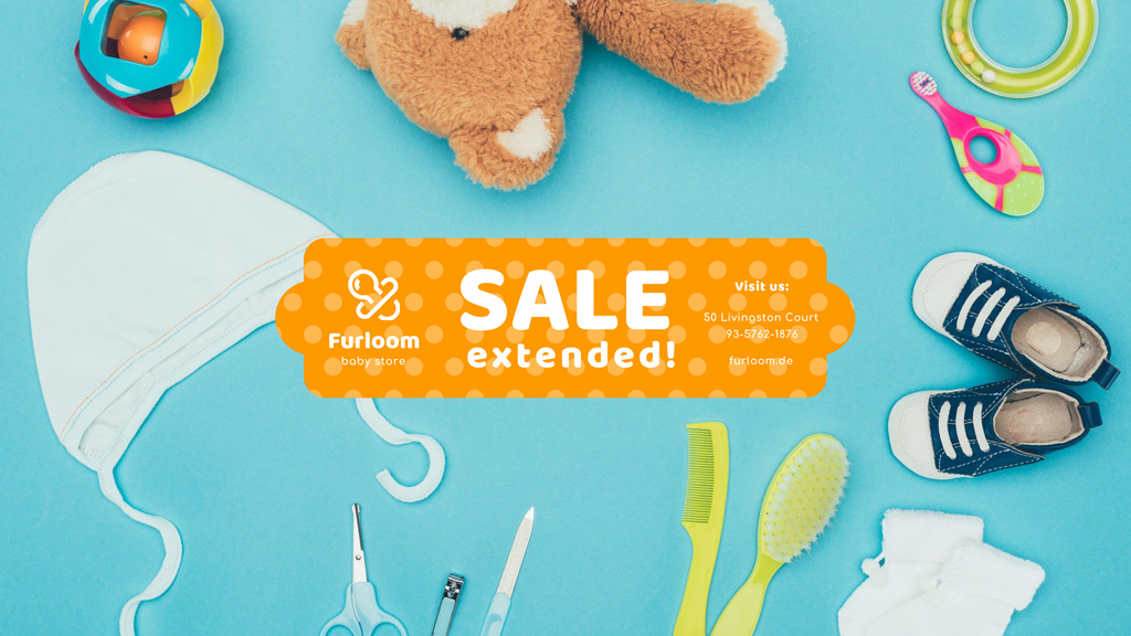 Baby Store Sale Products and Toys Youtubeデザインテンプレート