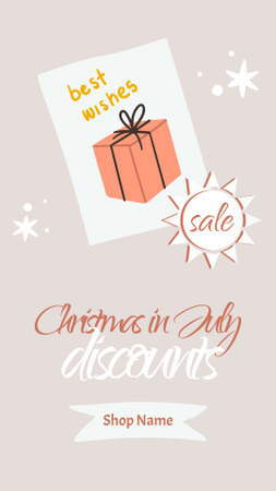 Wishes on Christmas in July  Instagram Video Story Design Template