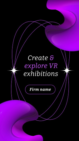 Ontwerpsjabloon van Instagram Video Story van Virtual Exhibition Announcement