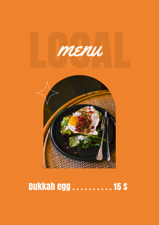 Local Food Menu Announcement Poster Tasarım Şablonu