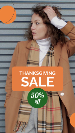 Thanksgiving Sale Offer Of Various Outfits TikTok Video Design Template
