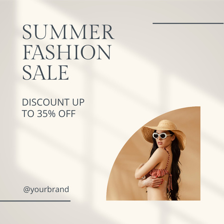 Ontwerpsjabloon van Instagram van Summer Fashion Sale for Women