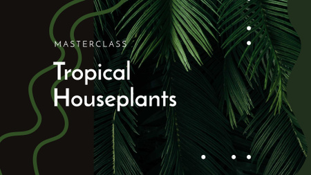 Template di design foglie di pianta esotica FB event cover