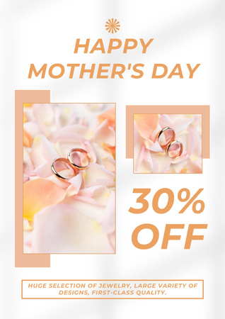 Sale of Jewelry on Mother's Day Poster Design Template