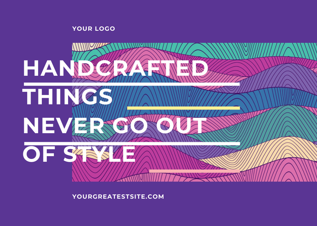Inspiring Wisdom About Handcrafted Things And Style Flyer A6 Horizontal – шаблон для дизайна