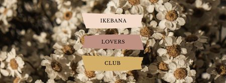 Plantilla de diseño de Ikebana Lovers Club Announcement Facebook cover 