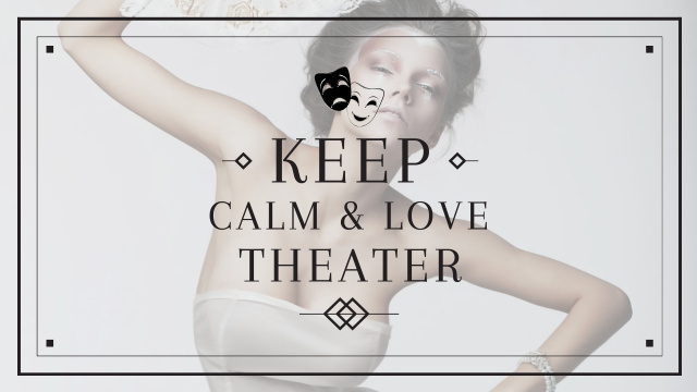 Theater Quote with Woman Performing in White Youtube Design Template