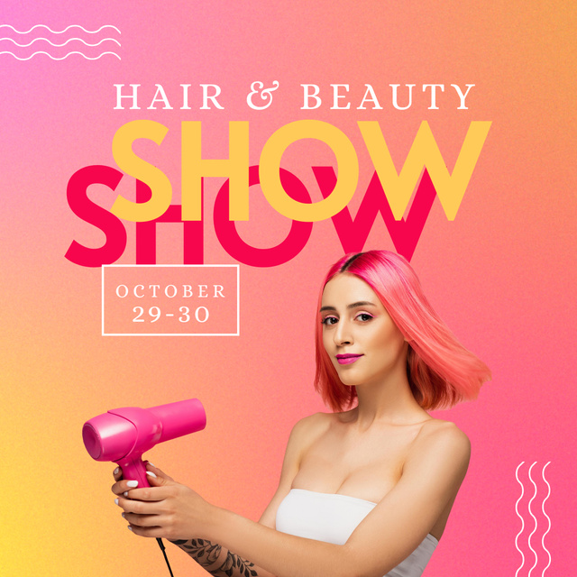 Beauty Show Announcement Instagram tervezősablon