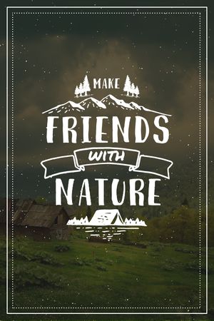 Plantilla de diseño de Nature Quote Scenic Mountain View Tumblr 