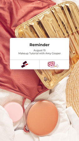 smink bemutató hirdetés kozmetikai termékekkel Instagram Video Story tervezősablon