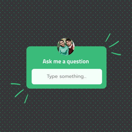 Tab for Asking Questions Instagram Design Template