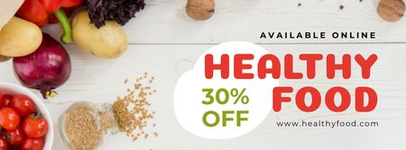 Platilla de diseño Healthy Food Discount Offer Facebook cover