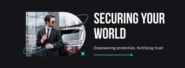 Template di design Secure Your World with Professional Guard Facebook cover