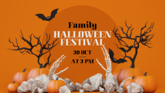 Family Halloween Festival With Pumpkins