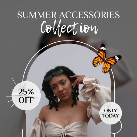 Designvorlage Exquisite Accessories Collection With Discount In Summer für Animated Post