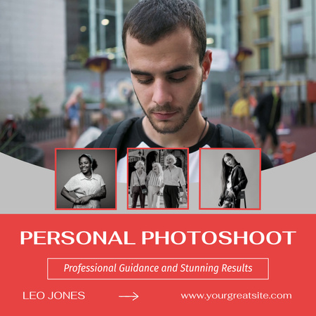 Awesome Personal Photoshoot Offer With Guidance Animated Post Design Template