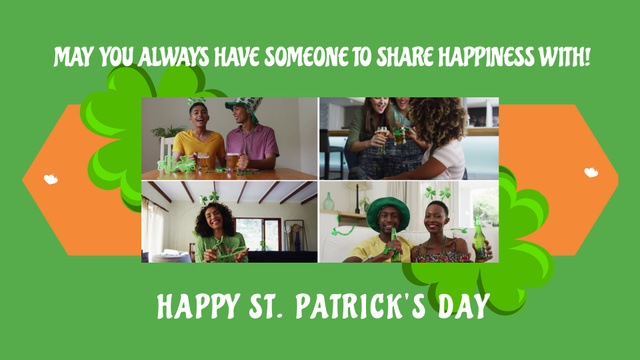 Patrick’s Day Cheers With Friends Celebrating Full HD video Design Template