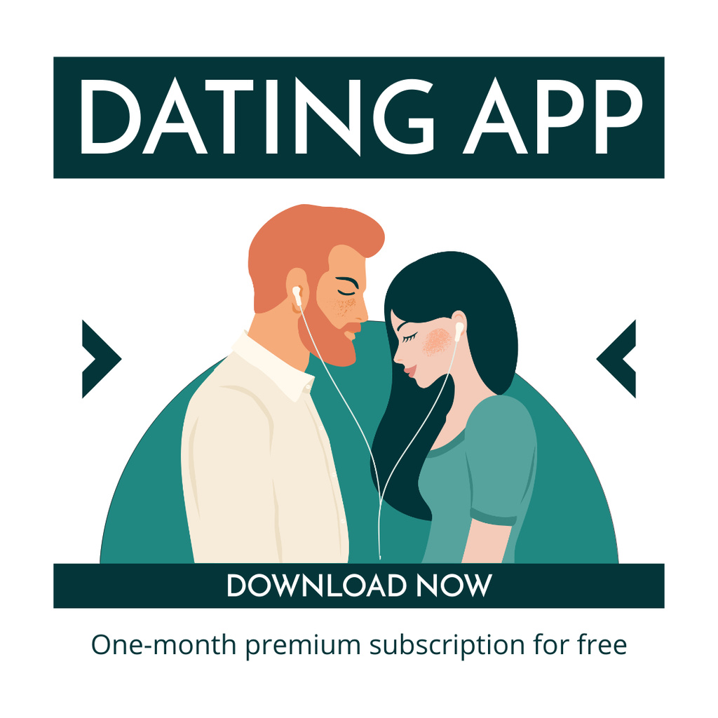 Plantilla de diseño de Premium Subscription on Dating App Instagram AD 