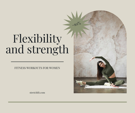 Fitness Courses for Women Facebook Design Template