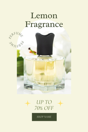 Designvorlage Discount Offer on Lemon Fragrance für Pinterest
