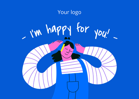 Template di design Carta - felice per te Card