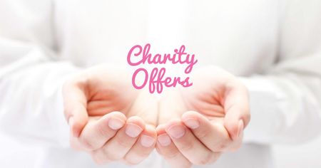 Charity Ad in Female Palms Facebook AD Design Template