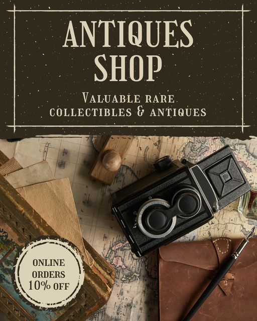 Modèle de visuel Rare Maps And Camera With Flash At Discounted Rates Offer - Instagram Post Vertical