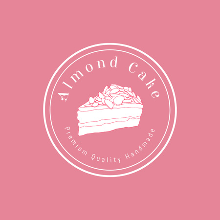 Delightful Almond Cakes Logo Design Template