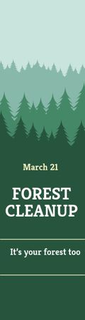 Forest cleanup day Skyscraper Design Template