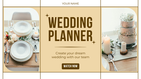 Designvorlage Angebot einer Hochzeitsplanungsagentur für Youtube Thumbnail