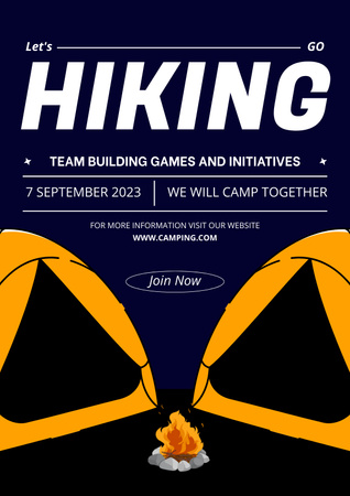 Team Building Games and Activities Poster Design Template