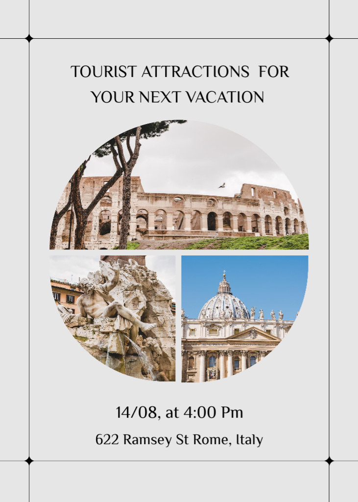 Tour to Italy Invitation tervezősablon