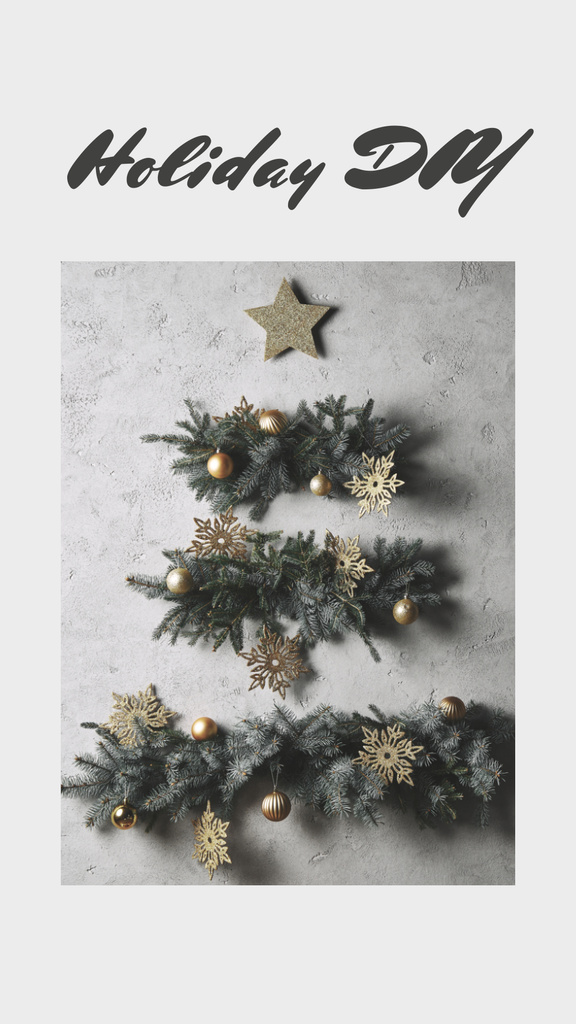 Enthusiastic Christmas Holiday Greetings And DIY In White Instagram Storyデザインテンプレート