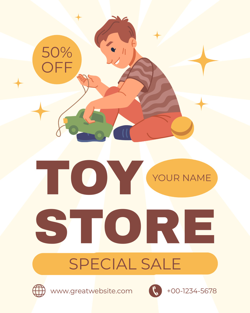 Ontwerpsjabloon van Instagram Post Vertical van Special Sale on Children's Toys