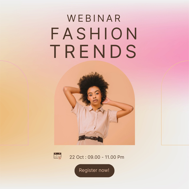 Webinar about Fashion Trends  Instagram Design Template