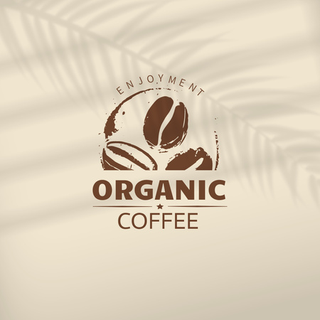 Ontwerpsjabloon van Logo van Illustration of Coffee Beans